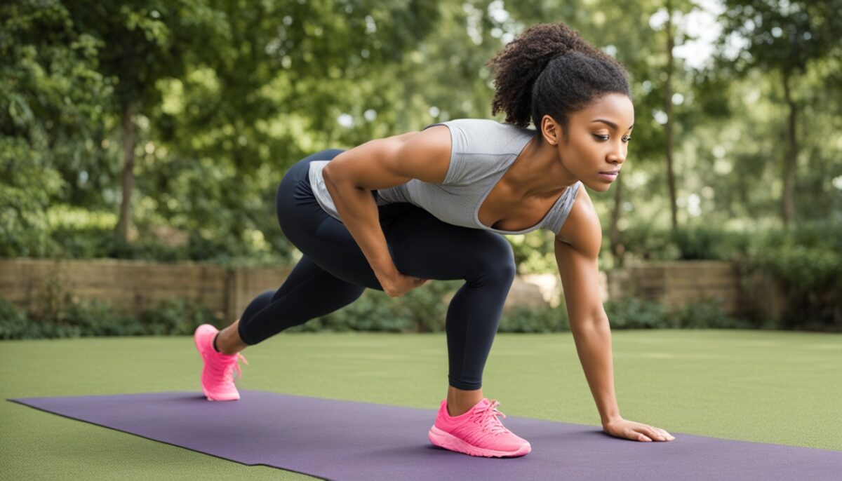 Afundo - um exercício para fortalecer os músculos das pernas, incluindo os posteriores da coxa.