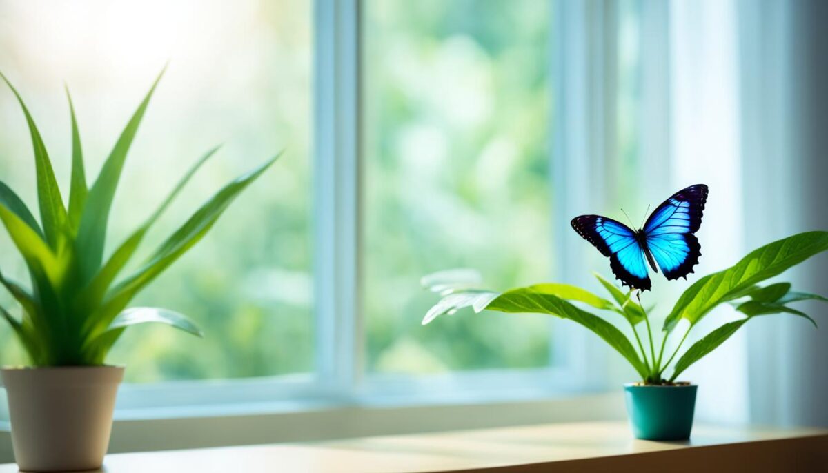 conexão espiritual através da entrada de uma borboleta em casa