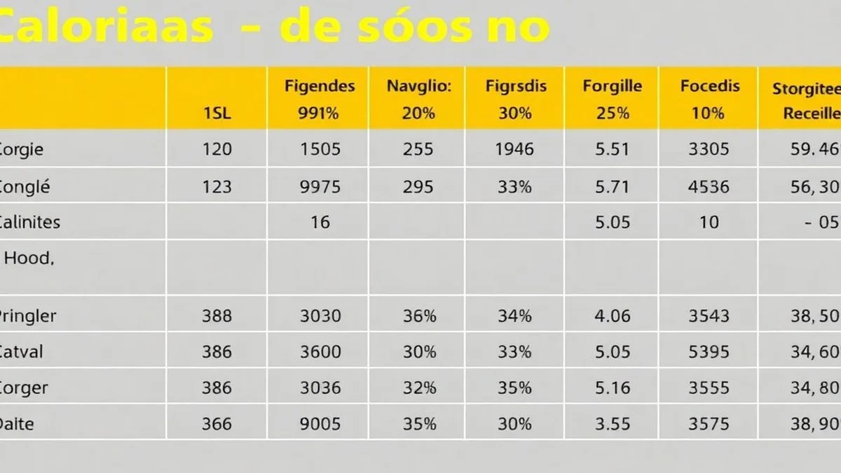 Tabela de Calorias dos Alimentos Completa em PDF