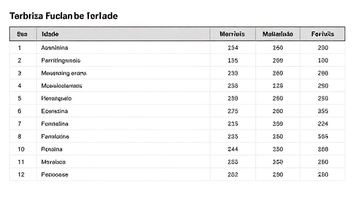 Tabela de ferritina por idade: valores normais e referência
