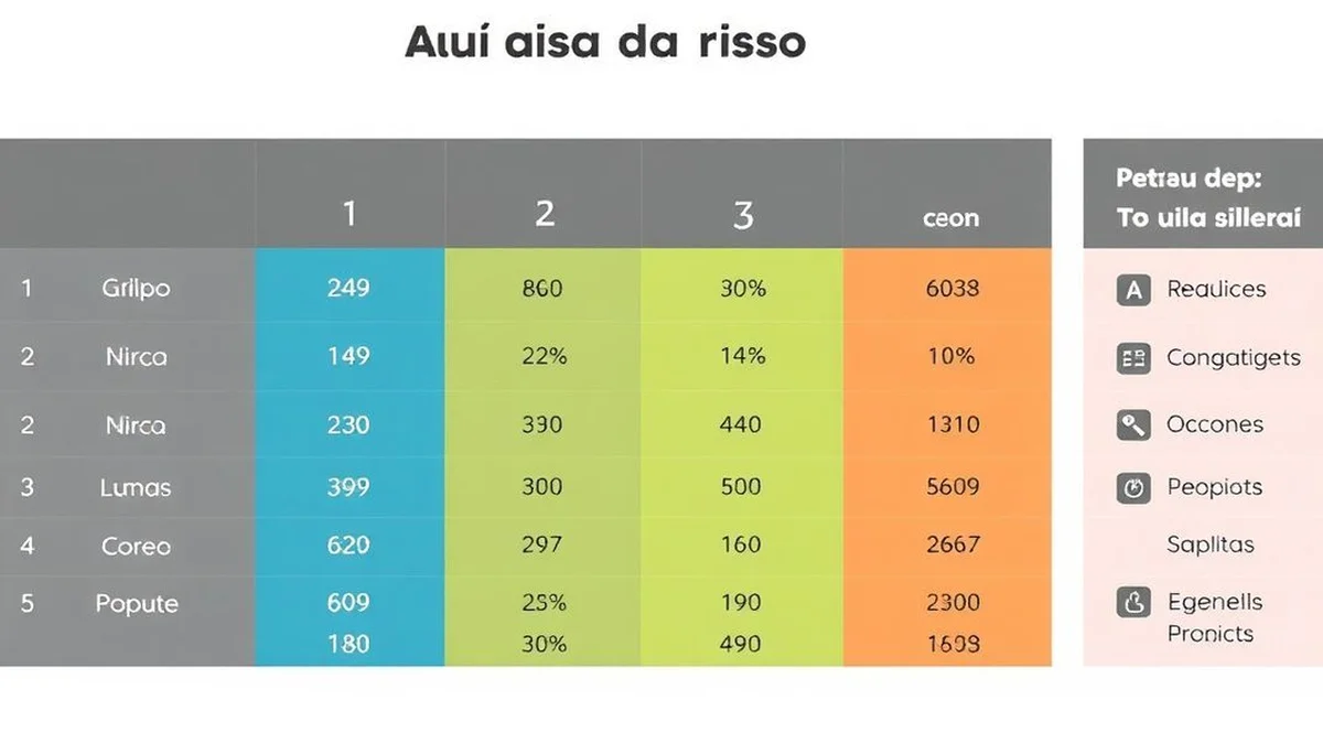 Tabela de Grau de Risco 1, 2, 3 e 4 na Saúde