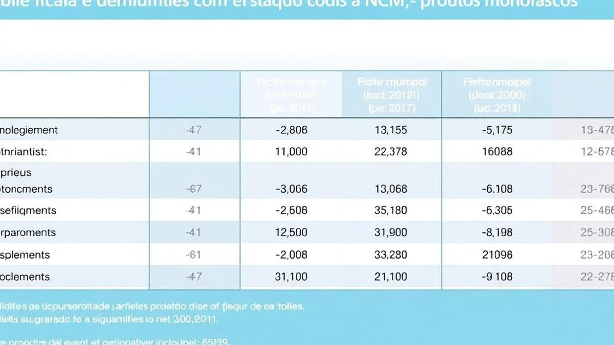 Tabela de Produtos Monofásicos por NCM: Guia Prático