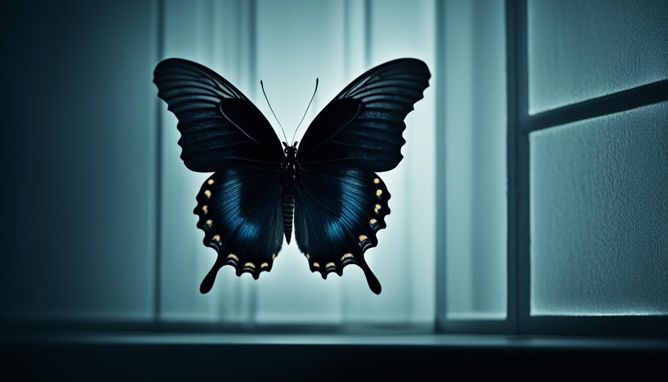 O que significa uma borboleta preta dentro de casa